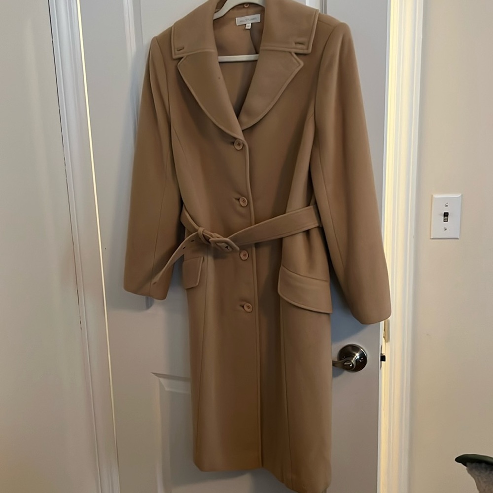 Jill Stuart Wool And Cashmere Blend Camel Coat With B… Gem